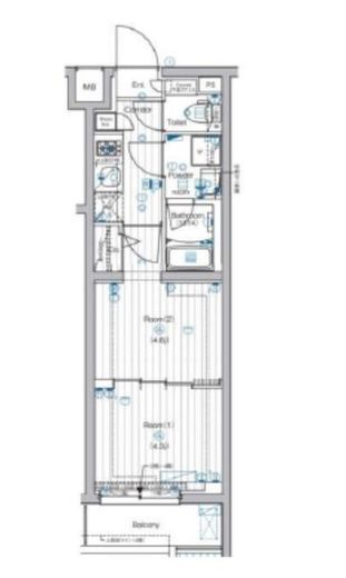 プレミアムキューブ中野 1階 間取り図