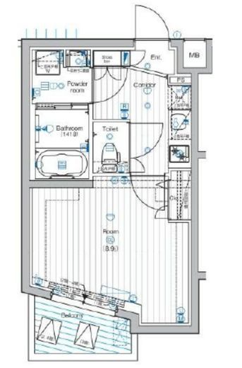 プレミアムキューブ中野 1階 間取り図