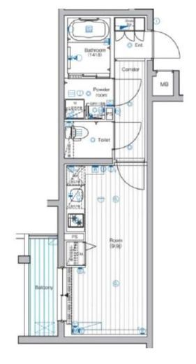 プレミアムキューブ中野 2階 間取り図