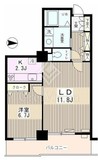 エルアージュ小石川 B1903 間取り図