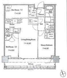 グローバルフロントタワー 21階 間取り図