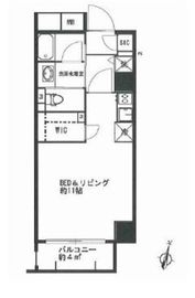 アトラス江戸川アパートメント 4階 間取り図