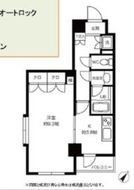 パレステュディオ新宿パークサイド 9階 間取り図