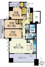 アリュールゼームス坂 2階 間取り図