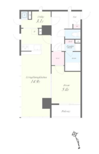 アールコート早稲田 211 間取り図