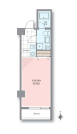 ホテル＆レジデンス六本木 1206 間取り図