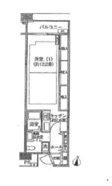 シティコート目黒 3-405 間取り図