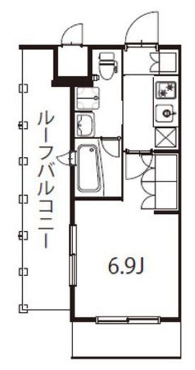 アジールコート東大井 508 間取り図