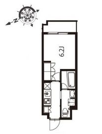 アジールコート東大井 205 間取り図