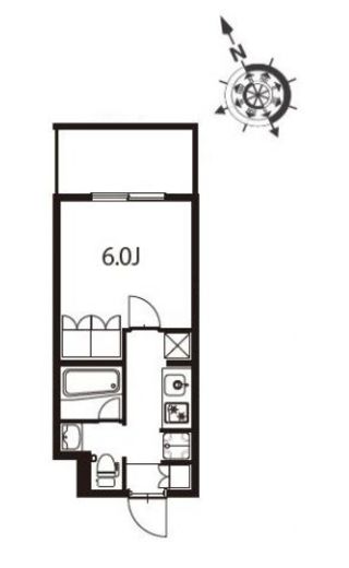 アジールコート東大井 309 間取り図