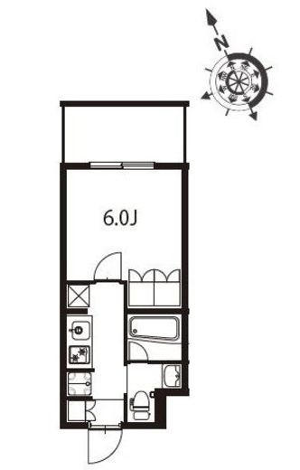 アジールコート東大井 410 間取り図