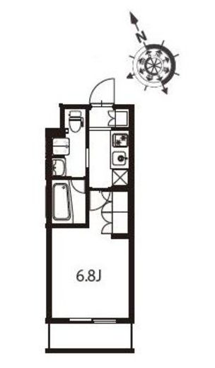 アジールコート東大井 509 間取り図