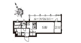 アジールコート東大井 506 間取り図