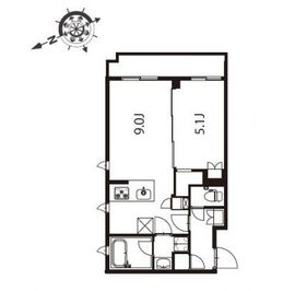 アジールコート東大井 206 間取り図