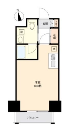 メゾンドゥニコラ大井 401 間取り図
