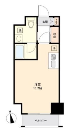 メゾンドゥニコラ大井 402 間取り図