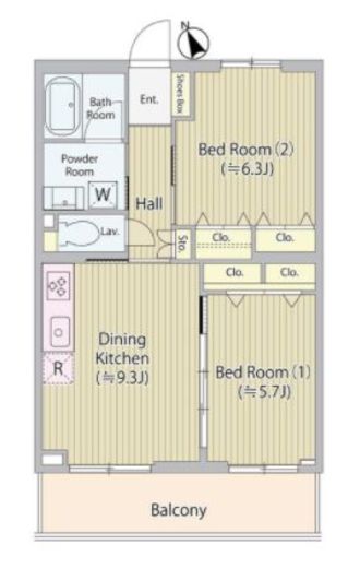 ホワイトガーデン久我山 308 間取り図