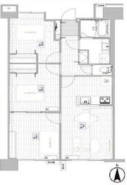 シティコート目黒 1-603 間取り図