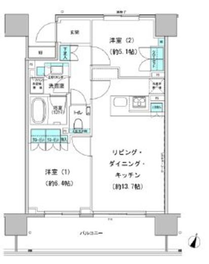 パークハビオ渋谷本町レジデンス 1203 間取り図