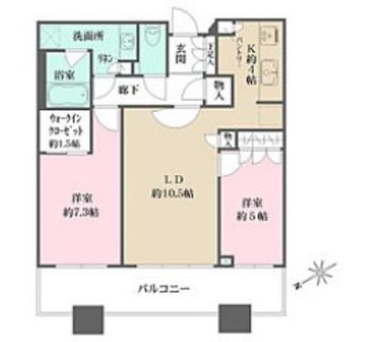 芝浦アイランド グローヴタワー 23階 間取り図