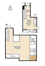 ヴィヴァーチェ高輪 1F2 間取り図