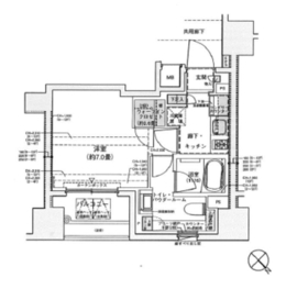 アネーロ銀座 9F1 間取り図