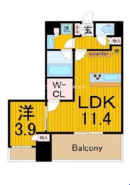 リビオ人形町日本橋浜町グリーンテラス 14階 間取り図