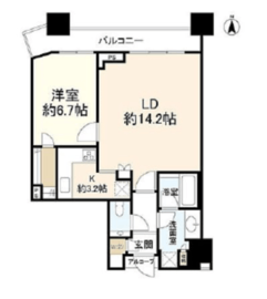 コンシェリア西新宿タワーズウエスト 17階 間取り図