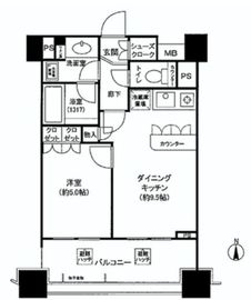 プライア渋谷 15階 間取り図