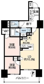 ザ・パークハウス市ヶ谷 6階 間取り図