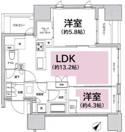 フレンシア築地 304 間取り図