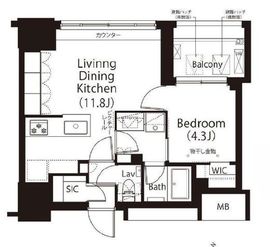 フレンシア築地 903 間取り図