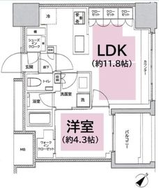 フレンシア築地 1003 間取り図