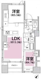 フレンシア築地 201 間取り図