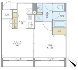 KDXレジデンス自由が丘 407 間取り図