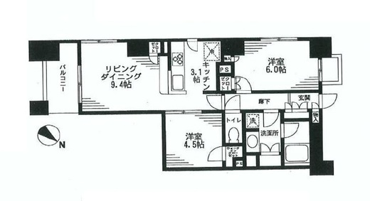 レジディア日本橋馬喰町 301 間取り図