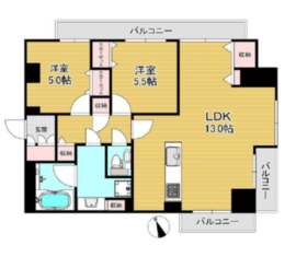 ウィン麻布十番ハラビル 10階 間取り図