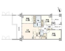 ザ・パークハウス大崎 1階 間取り図