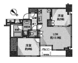 シティハウス月島駅前ベイブリーズコート 5階 間取り図