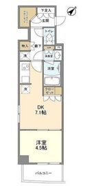 バウスフラッツ品川大井町 407 間取り図