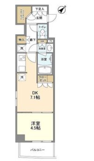 バウスフラッツ品川大井町 506 間取り図
