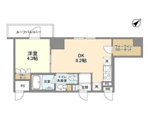 バウスフラッツ品川大井町 409 間取り図