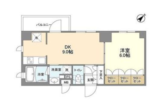 バウスフラッツ品川大井町 507 間取り図