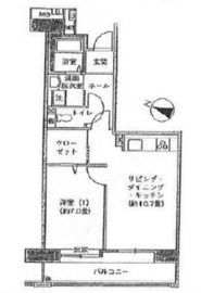 アクティ目黒駅前 2号棟 606 間取り図