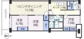 赤坂パークハウス 3階 間取り図