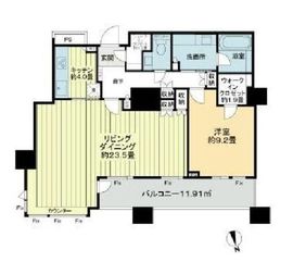 パークコート麻布十番ザタワー 32階 間取り図