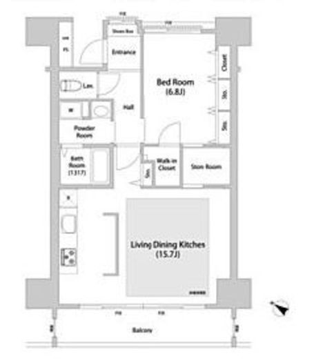 アクティ上池袋 502 間取り図