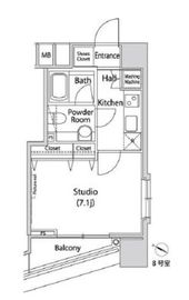 ファーストリアルタワー新宿 1208 間取り図