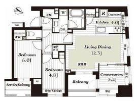 ブリリア日本橋三越前 2階 間取り図