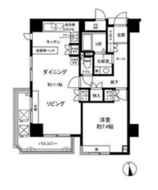 グランドメゾン麻布一の橋 6階 間取り図